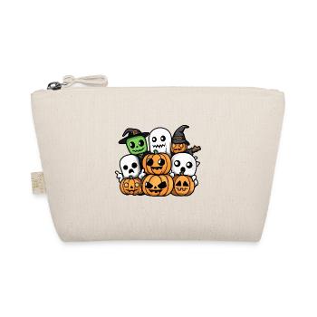 Halloween Party Comic Pumpkin Ghost - Organic Pouch - nature - Front