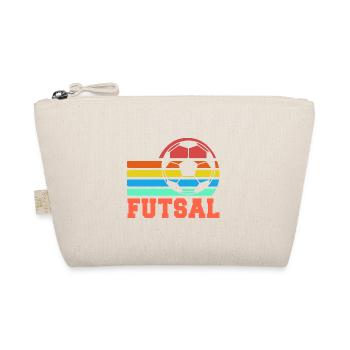 Futsal Retro Rainbow Soccer Ball Statement - Bio-Täschchen - Natur - Vorne