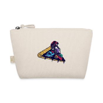 Skiing on a pizza - Organic Pouch - nature - Front