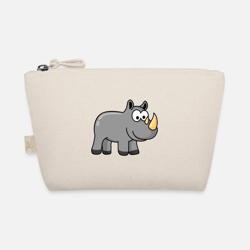 Rhino Comic Animal Organic Pouch