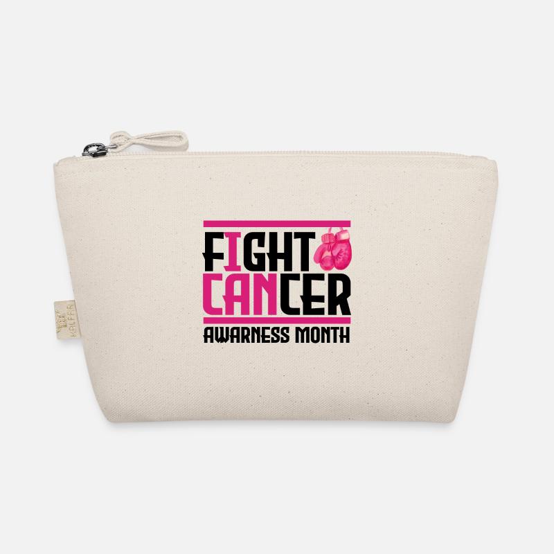 Krebs bekämpfen. Monat des Bewusstseins. Bio-Täschchen