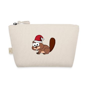 Beaver Comic Christmas - Organic Pouch - nature - Front