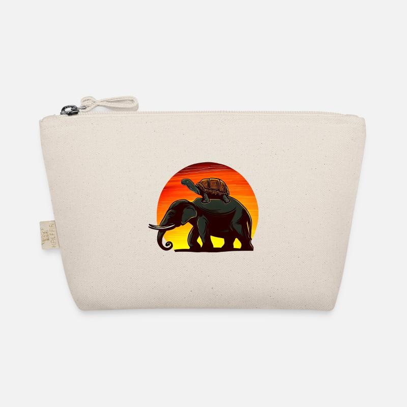 Elephant Turtle Sunset Design Trousse biologique