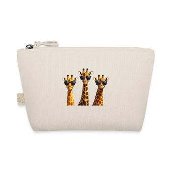 Lustige Giraffen gezeichnete Giraffe Geschenk - Bio-Täschchen - Natur - Vorne