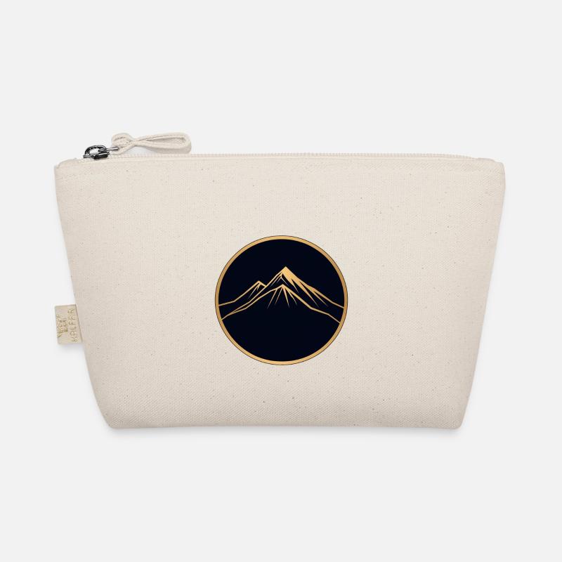 Hiker, Mountain Walk, Round Logo Organic Pouch
