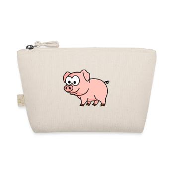 Pig Comic Animal - Organic Pouch - nature - Front