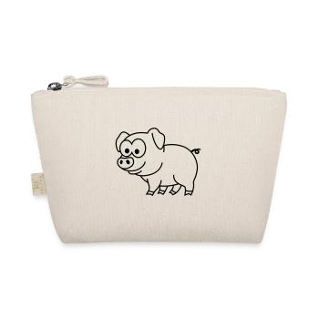 Pig Comic Animal - Organic Pouch - nature - Front