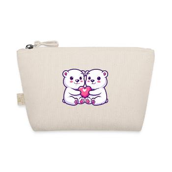 Couple d’ours polaires amoureux Animal Saint-Valentin - Trousse biologique - nature - Devant