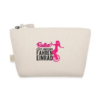 Einrad fahren Spruch Einradfahrerin - Bio-Täschchen - Natur - Vorne