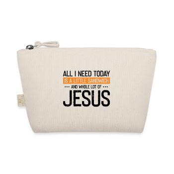 Jesus and Sandwich God Christ Christian - Organic Pouch - nature - Front