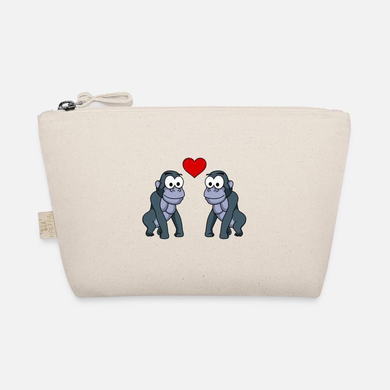 Gorilla Comic Couple Love Organic Pouch