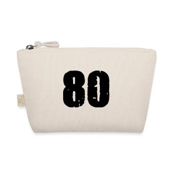 80 Zahl Trikot - Bio-Täschchen - Natur - Vorne