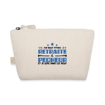 J'ai deux titres Retraite et Pécheur. Cadeau - Trousse biologique - nature - Devant