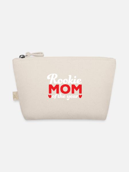 Rookie Mom of the Year New Mother's Day Mom - Organic Pouch - nature - Front