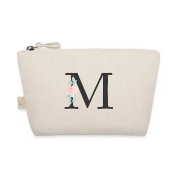 Personalisierbar Monogramm Pastell Floral M - Bio-Täschchen - Natur - Vorne