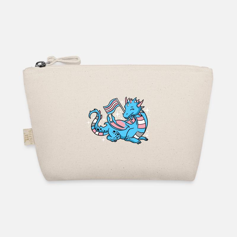 Trans Pride Drache - Bio-Täschchen - Natur
