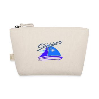 Skipper Segelboot Segler Boot Kapitän Geschenk - Bio-Täschchen - Natur - Vorne