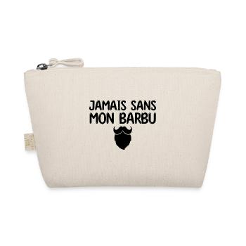 Jamais sans mon barbu - cadeau femme mariée barbu - Trousse biologique - nature - Devant