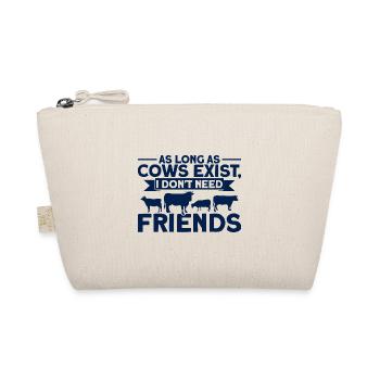 Ich brauch keine Freunde Kuh Geschenk - Bio-Täschchen - Natur - Vorne