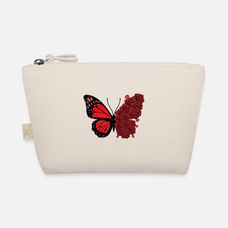 Butterfly Roses Flowers Organic Pouch