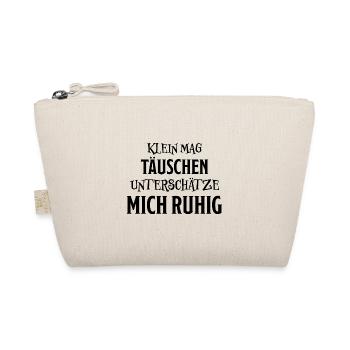 Klein Winzig Lustiger Spruch Kind Baby Geschenk - Bio-Täschchen - Natur - Vorne