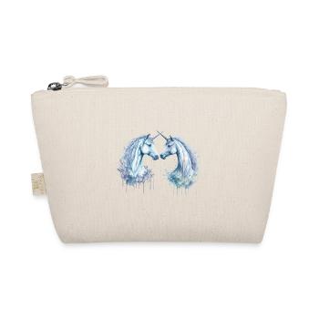 Twin Unicorns: Watercolor Magic - Organic Pouch - nature - Front