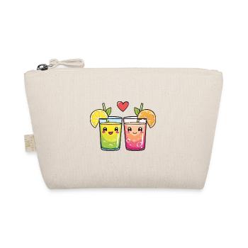 Lemonade Couple Love Drink Heart Valentine's Day - Organic Pouch - nature - Front