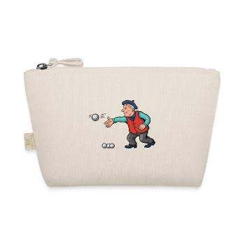 Franzose spielt Petanque für einen Petanque - Bio-Täschchen - Natur - Vorne