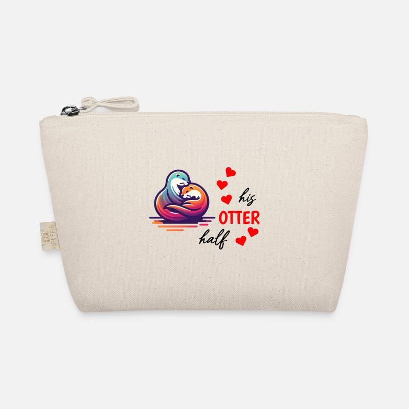Otter half liebe geschenk Bio-Täschchen