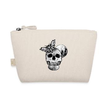 Totenschädel Totenkopf Skull Schädel Rock Gothic - Bio-Täschchen - Natur - Vorne