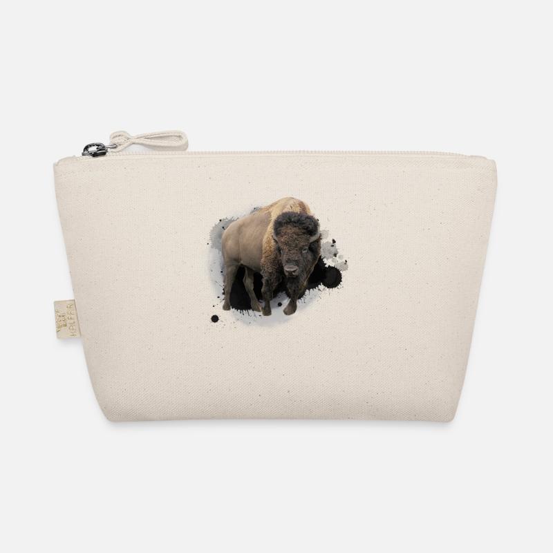 Bison buffalo cattle design illustration gift Organic Pouch