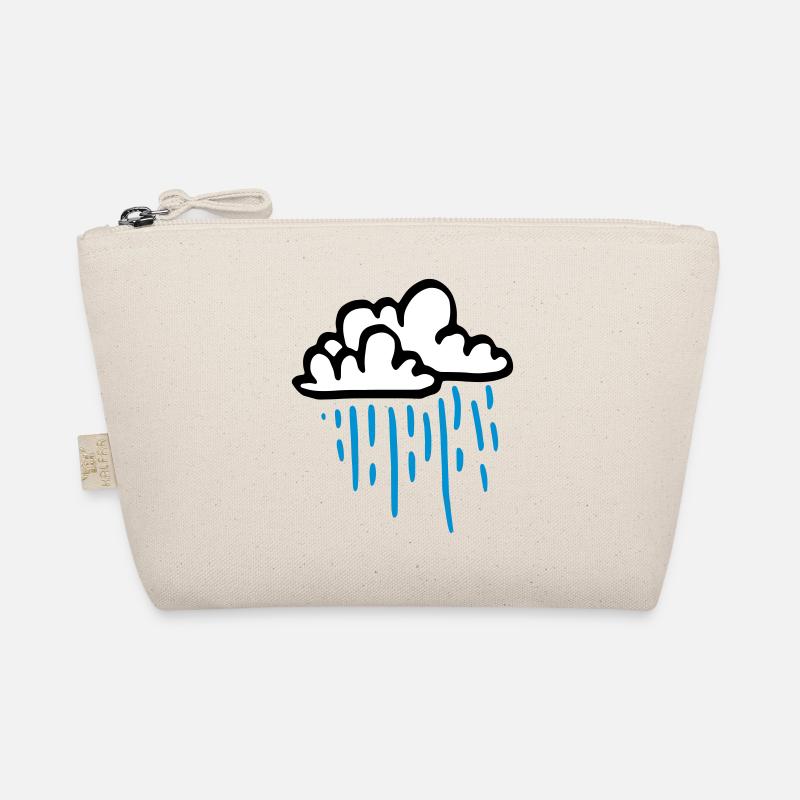 Zwei Regenwolken bunt / two rain clouds - Regen Bio-Täschchen