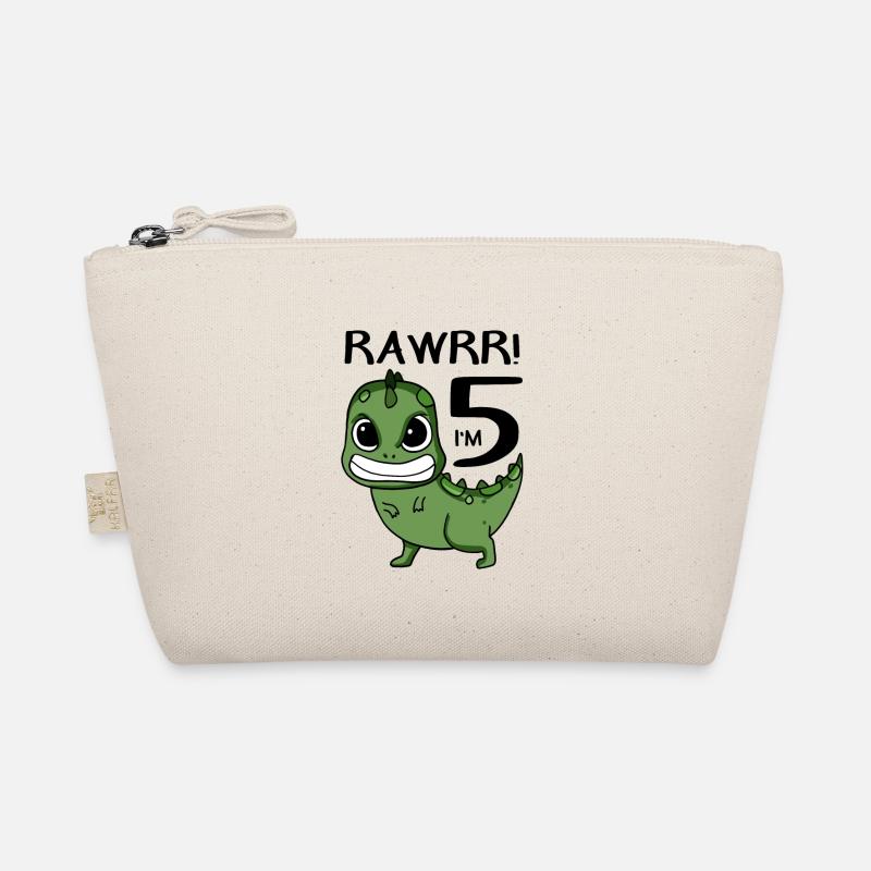 5. Geburtstag Dinosaurier - 5. Klasse Geschenk Bio-Täschchen