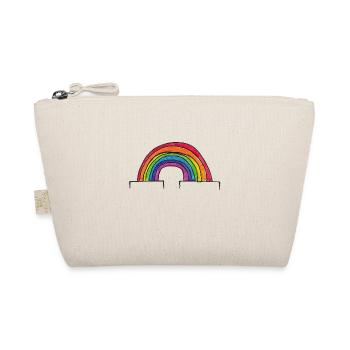 Sweet Pride rainbow as if painted by a child's hand - Organic Pouch - nature - Front