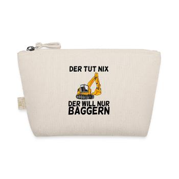 Bagger Spruch Baggerfahrer Baggern - Bio-Täschchen - Natur - Vorne