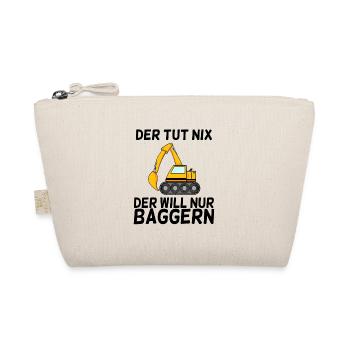 Bagger Spruch Baggerfahrer Baggern - Bio-Täschchen - Natur - Vorne
