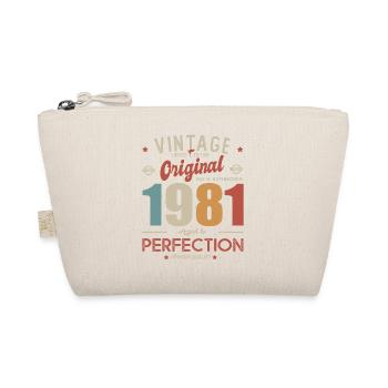 vintage original 1981 birthday gift 41 years - Organic Pouch - nature - Front