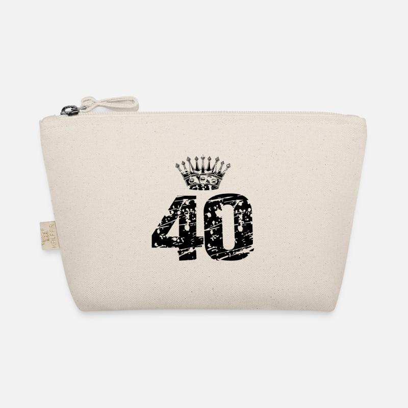 40 Zahl Krone - Bio-Täschchen - Natur