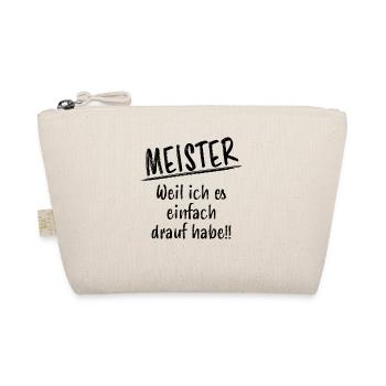 Meister Meisterprüfung Beruf Witze Spruch Geschenk - Bio-Täschchen - Natur - Vorne