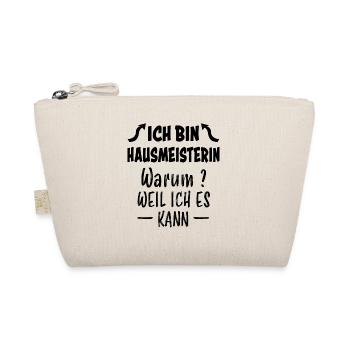 Hausmeisterin Lustiger Spruch Geschenk - Bio-Täschchen - Natur - Vorne