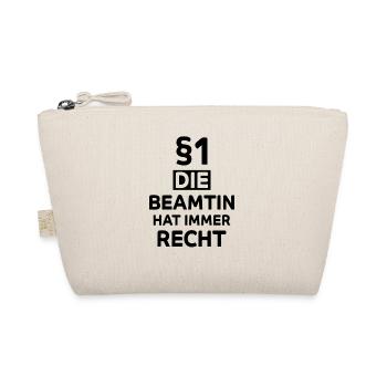 Beamtin Lustiger Spruch Verbeamtung Büro Geschenk - Bio-Täschchen - Natur - Vorne