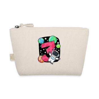 3 birthday boy - 3 years old - I am 3 - Organic Pouch - nature - Front