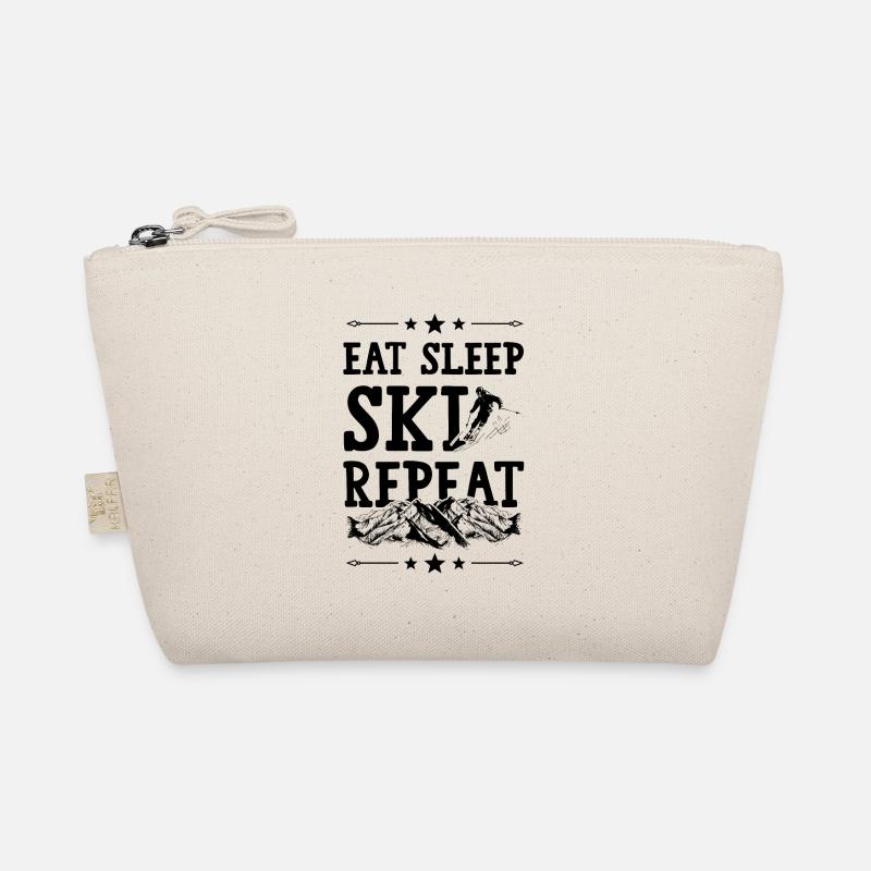 Eat Sleep Ski Repeat Bio-Täschchen