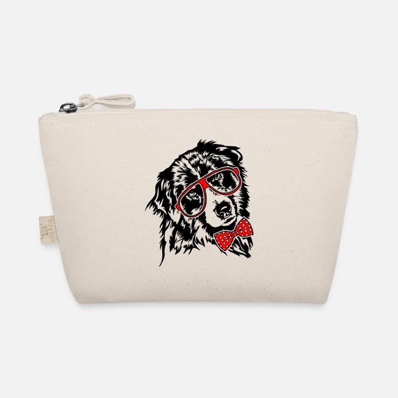 AUSTRALIAN SHEPHERD Brille Hunde Hund Aussie - Bio-Täschchen - Natur