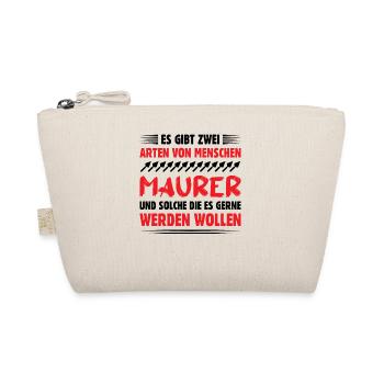 Maurer Lustige Sprüche - Bio-Täschchen - Natur - Vorne