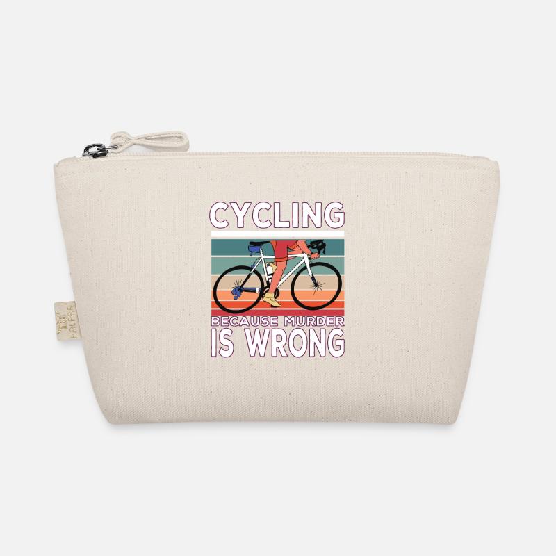 Cycling because murder is wrong Radfahren Spruch - Bio-Täschchen - Natur