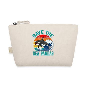 Save The Sea Pandas Retro Rescue Killer Whale Orca - Organic Pouch - nature - Front