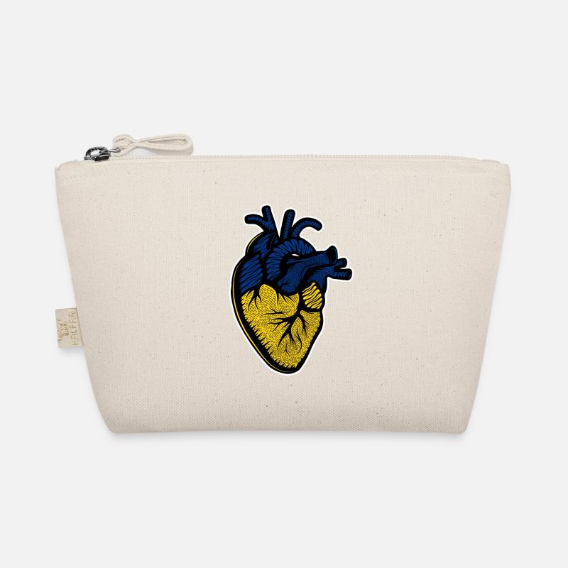 Je me tiens avec le cœur du drapeau de l’Ukraine Trousse biologique