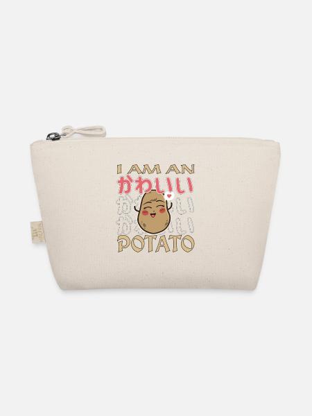 I Am Kawaii Potato Funny Anime Potato - Organic Pouch - nature - Front