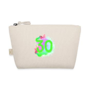 30 Zahl Klecks - Bio-Täschchen - Natur - Vorne